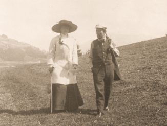 Alma und Gustav Mahler bei Toblach. Unbekannter Fotograf.
